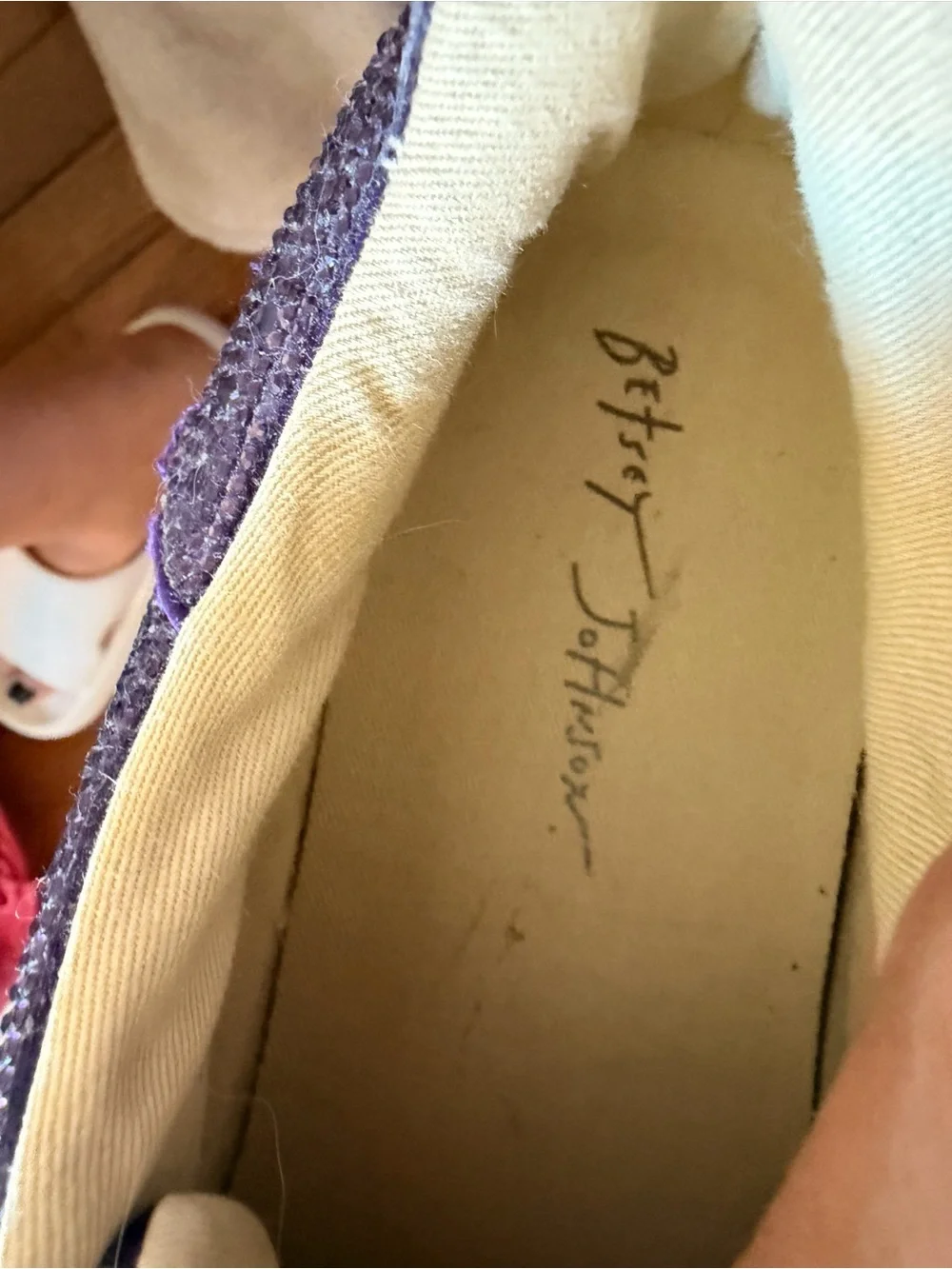 Betsey Johnson Purple Rhinestone Espadrille Sneakers